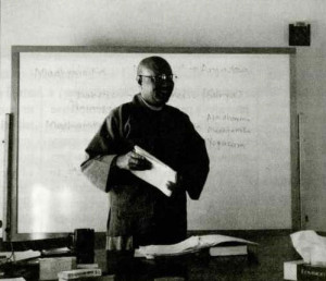 Mu Soeng Sunim teaching during the 2-week academic course in January, 1994